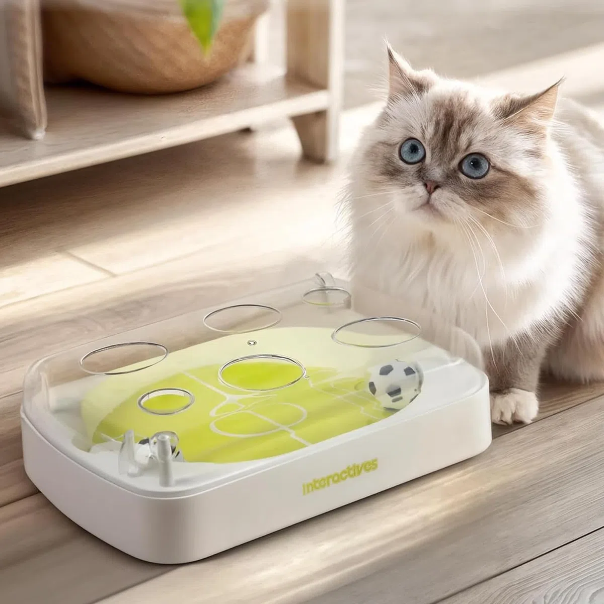 Pelota Interactiva para Gatos Juegos interactivos de fútbol para mascotas | Juguetes Estimulantes para Gatos para Entrenamiento, Ejercicio, Estimulación Mental,