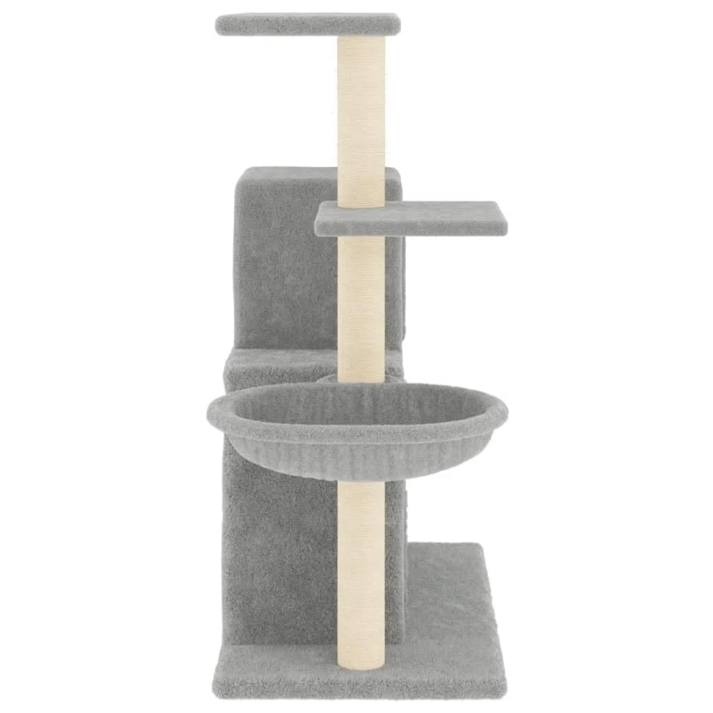 Rascador para Gatos con Postes de sisal Gris Claro 83 cm, CIADAZ Rascador Gato, Arbol Rascador para Gatos, Gatos Accesorios, Torre Gatos, Arranhador para Gatos, Casa para Gatos