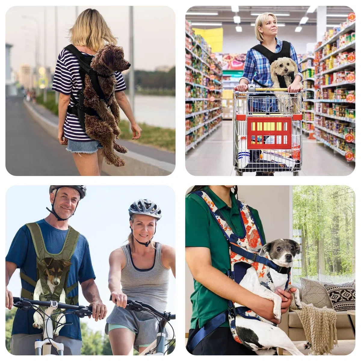 Mochila transportadora para perros, ajustable para mascotas, bolsa de viaje para cachorros, patas hacia fuera, fácil de ajustar para viajes, senderismo, camping, para perros pequeños y medianos,
