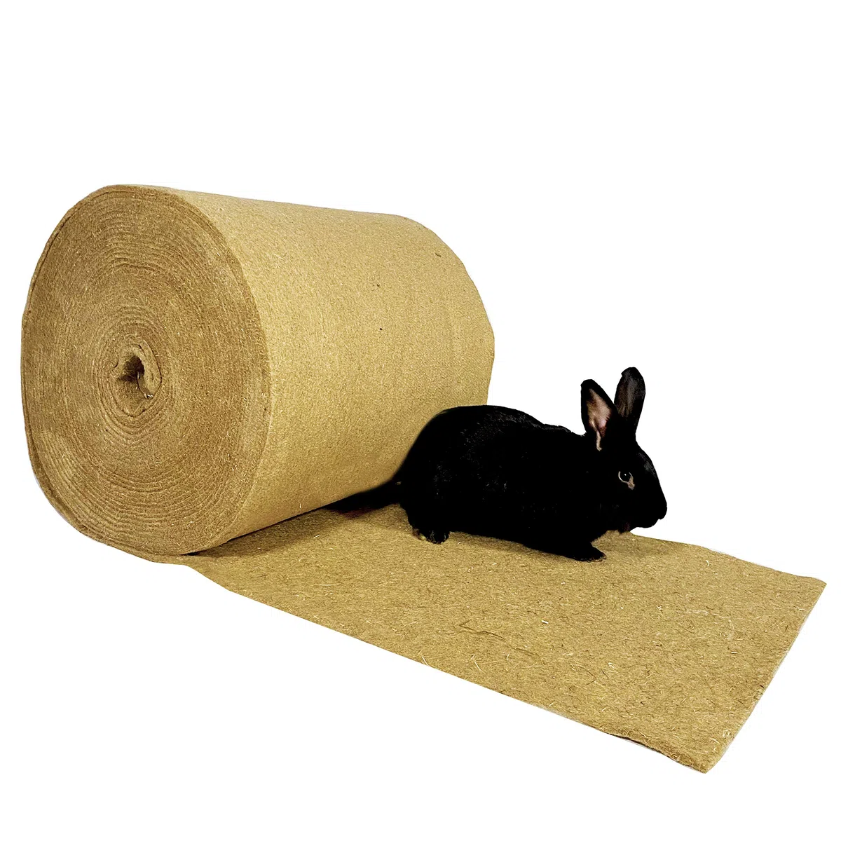 WormBox ﻿Lecho para Suelo de Jaula (roedores/Conejos) 100% cáñamo en Rollos de 25 m x 54 cm, Alta Densidad/Alta Resistencia, 7-8 mm.