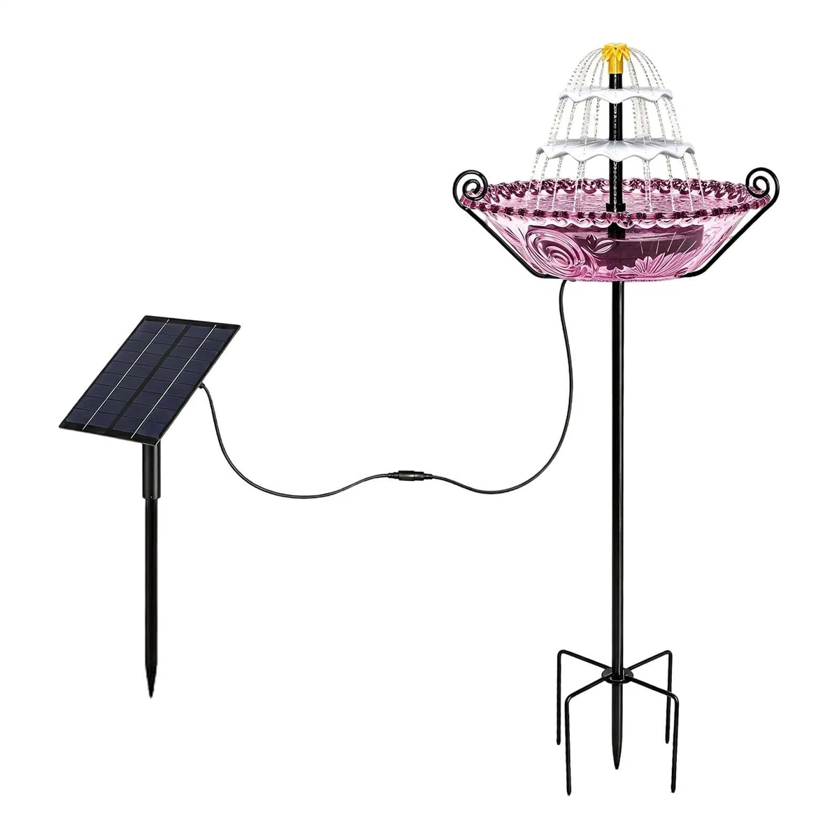 Baño Solar para Pájaros Decoración jardín, Bebedero para Aves | Baño De Colibríes Para Jardineros, Propietarios, Patio Trasero, Patio, Césped, Jardín, Balcón,