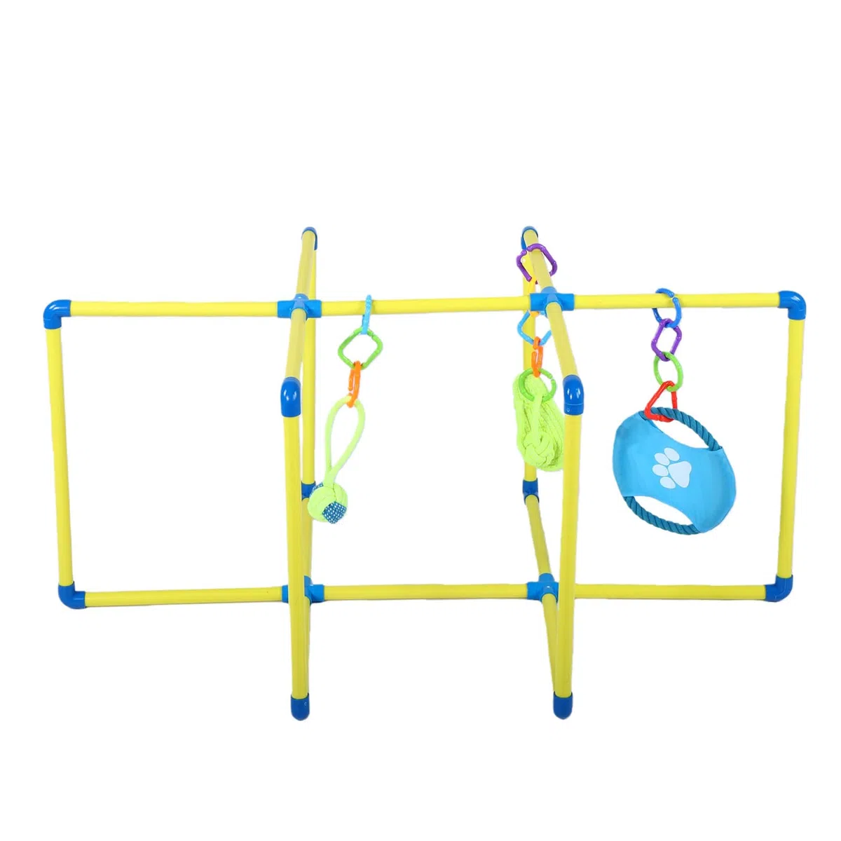 Gimnasio de Juegos para Perros, Centro de Actividades de Entrenamiento Interior Interactivo con Juguetes Colgantes para Perros Pequeños