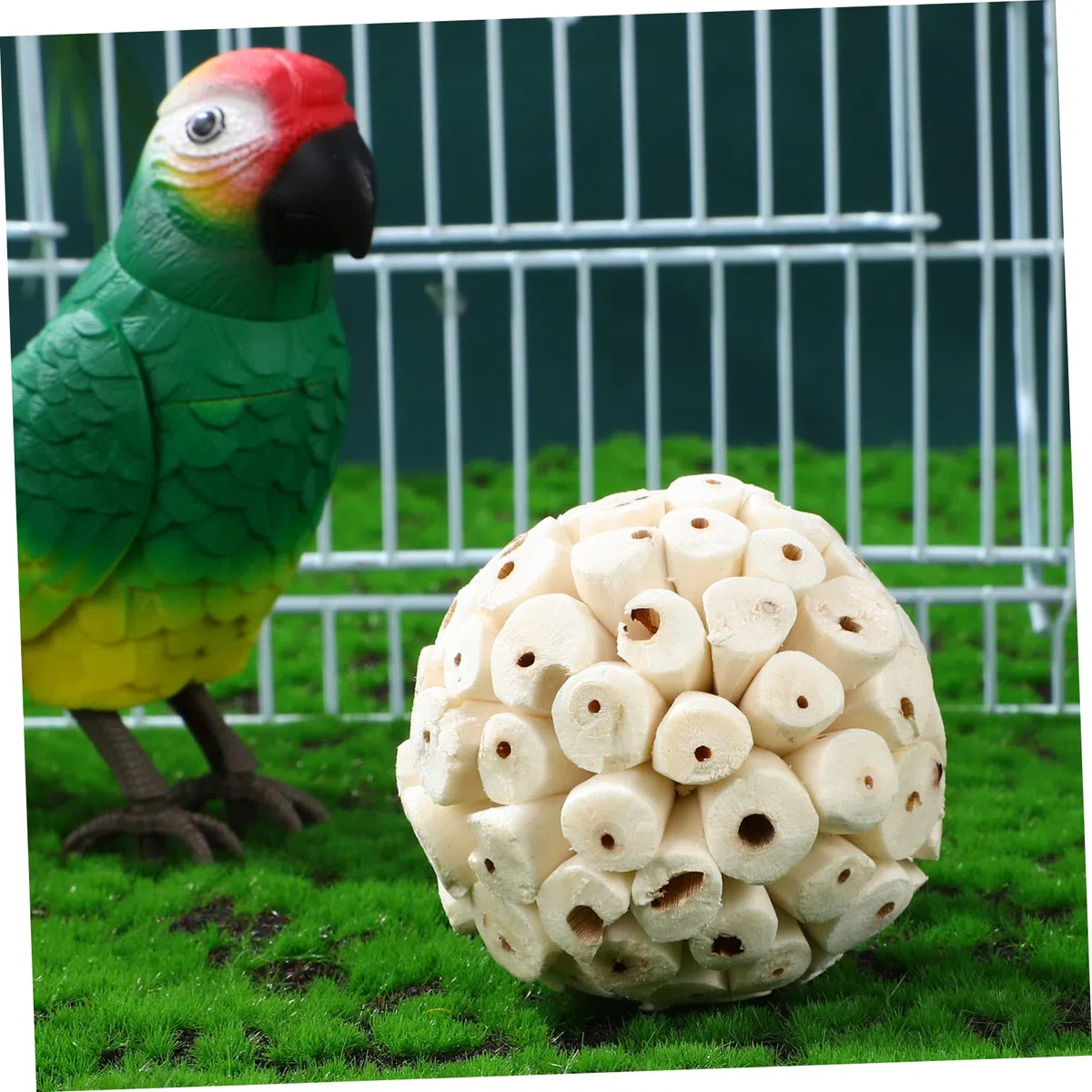 Toddmomy 15piezas De Juguete para Aves Juguetes De Masticación para Periquitos y Accesorios para Jaula De Natural y Goma Diversión y Enriquecimiento para Aves Pequeñas