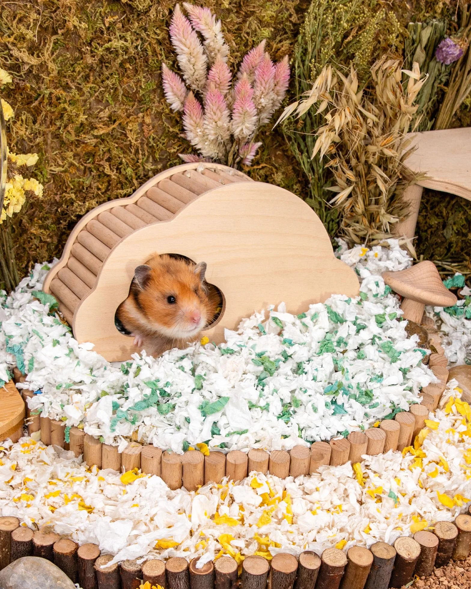 Niteangel Aspen - Ropa de Cama de hámster para hámster Enano Sirio, jerbo, ratón, Rata, Conejo, cobaya, Chinchilla, Erizo u Otras Mascotas pequeñas (65 L, Ropa de Cama de Papel Blanco)