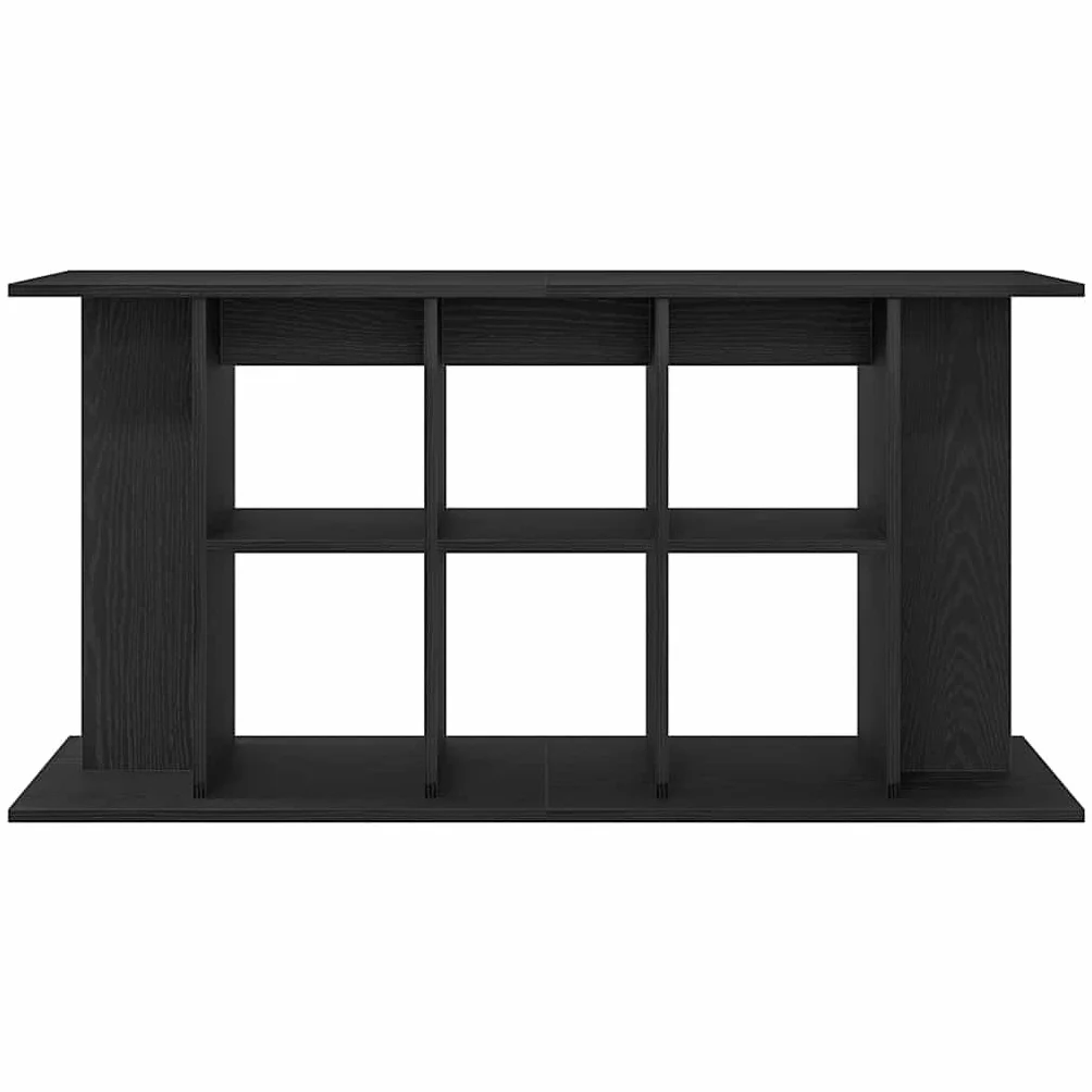 Soporte para acuario de madera de color negro, 120 x 40 x 60 cm, estable, con armario de almacenamiento y estante, estructura de muebles para peces, accesorios y filtro en el salón