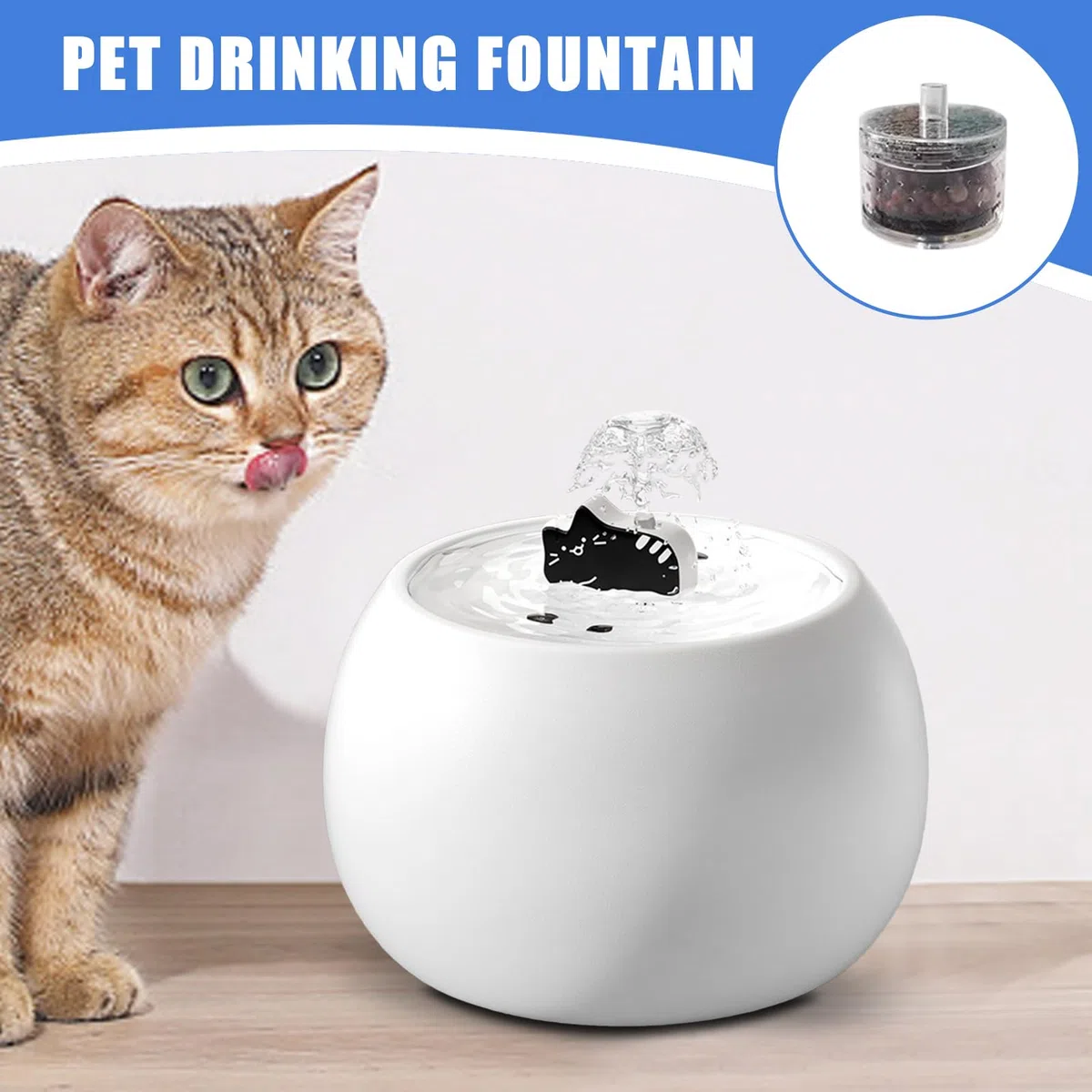 Fuente De Agua para Gatos Dispensador de Agua Fuente para Mascotas