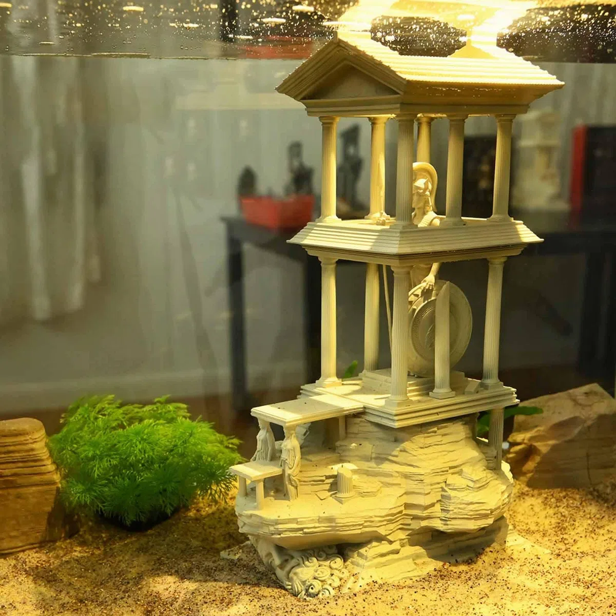 Decoración de Acuario Arquitectura Romana Estatua Accesorios de Acuario Figura Resina