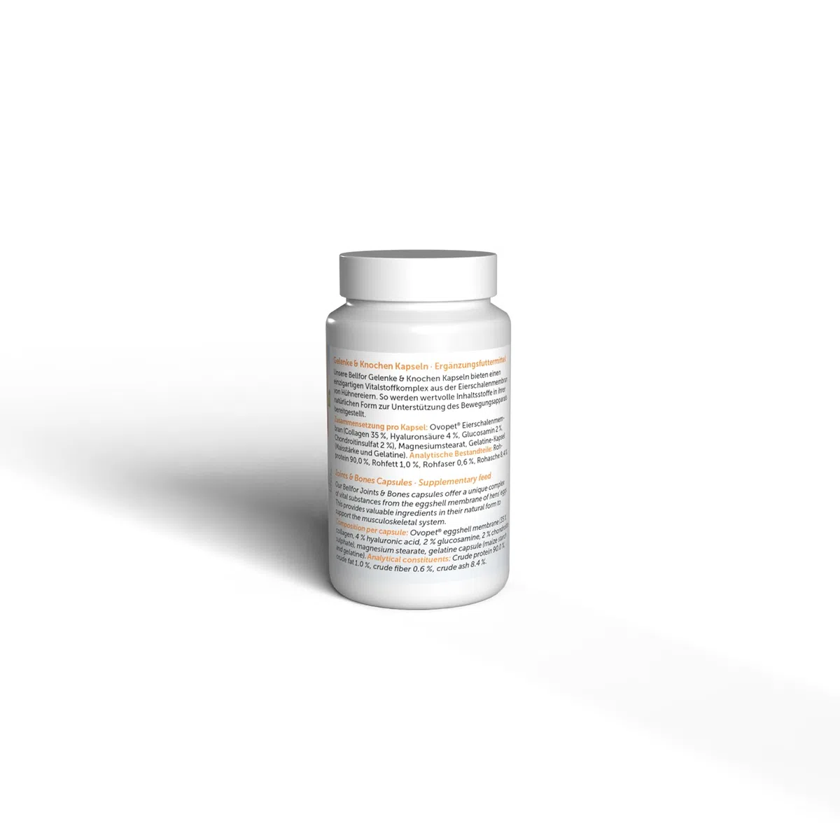 Bellfor suplemento Articular para Perros con glucosamina, condroitina, colágeno y Ovopet, complemento Natural para articulaciones y Huesos sanos, 80 cápsulas