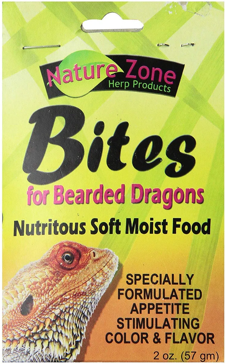Nature Zone Juvenile Bearded Dragon Bites Nutritious Soft Pet Food 2oz - 10 Pack