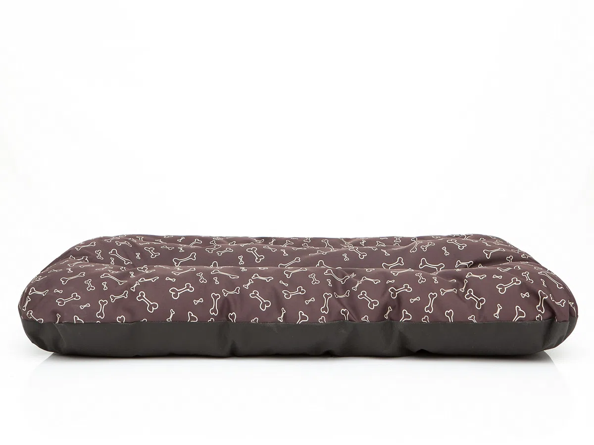 Colchón para perros, sofá para perros, cojín para perros, sofá, colchón, cama, cama para mascotas, suave, cojín R1, 90 x 60 cm, color marrón oscuro en los huesos