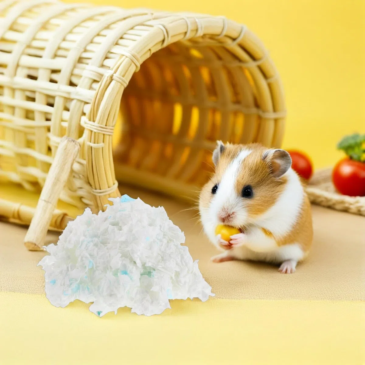 Lecho para Hámster y Roedores Pequeños 3 Bolsas de Algodón Natural sin Polvo Absorbente y Transpirable Cama para Jaulas de Conejos Jerbos y Chinchillas Uso Adaptable