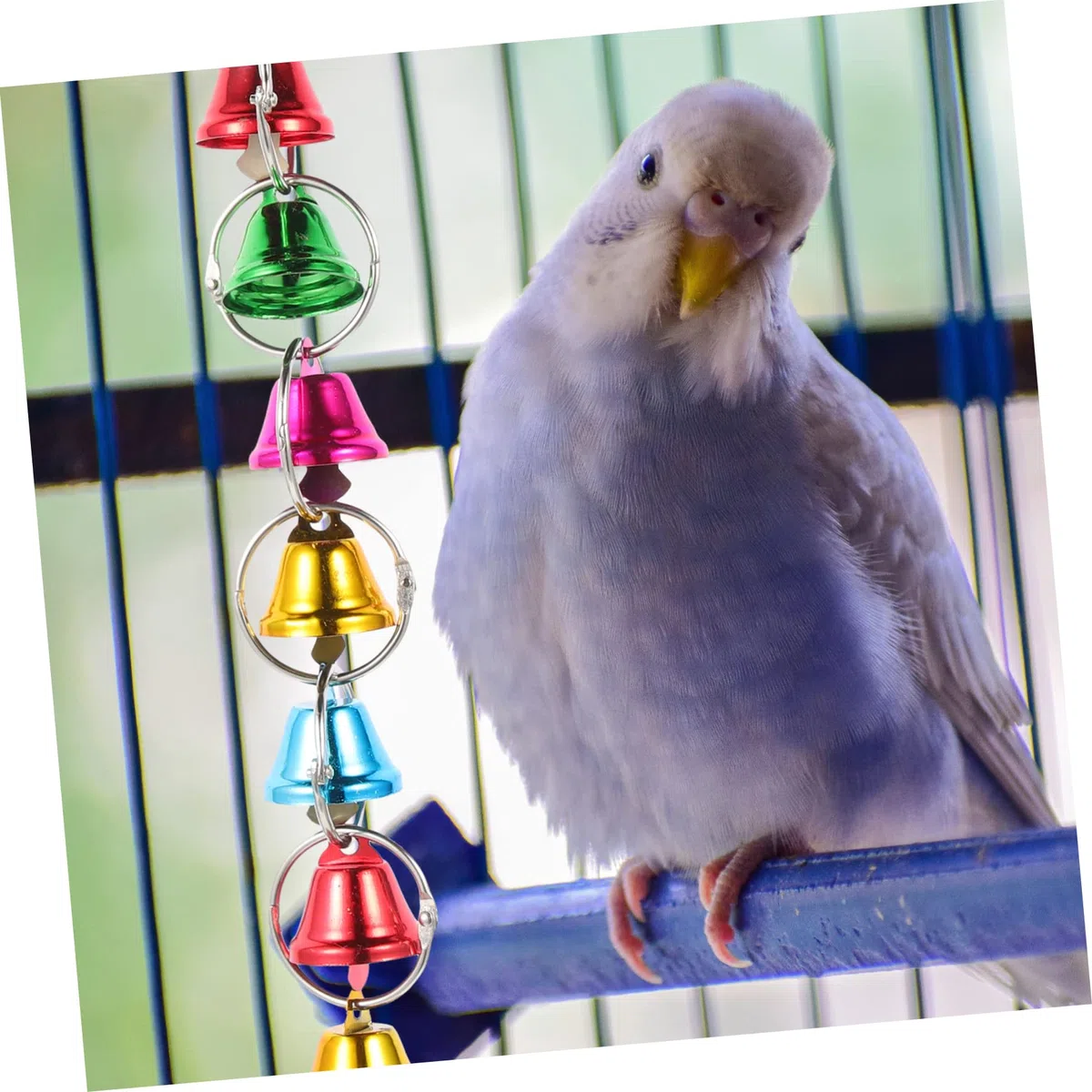 Yardwe 12piezas Campanas para Aves Juguetes Colgantes para Periquitos y Diversión para Decoración De Jaula y Juguetes De Masticar