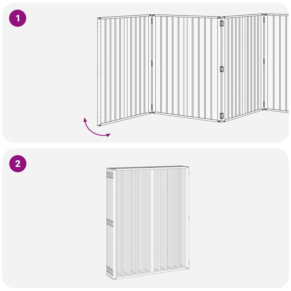 Portería para perros, 8 unidades, acero galvanizado negro, 80 x 100 cm, plegable y portátil, para cachorro y perro, para interior y exterior, protección de seguridad durante el juego y el