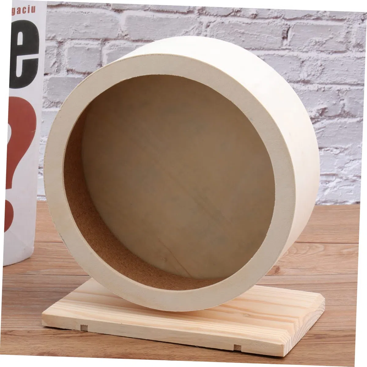 Rueda De Ejercicio De Madera para Hámsteres y Roedores Rueda Silenciosa y para Mediano para Fortalecer Uñas y Patas