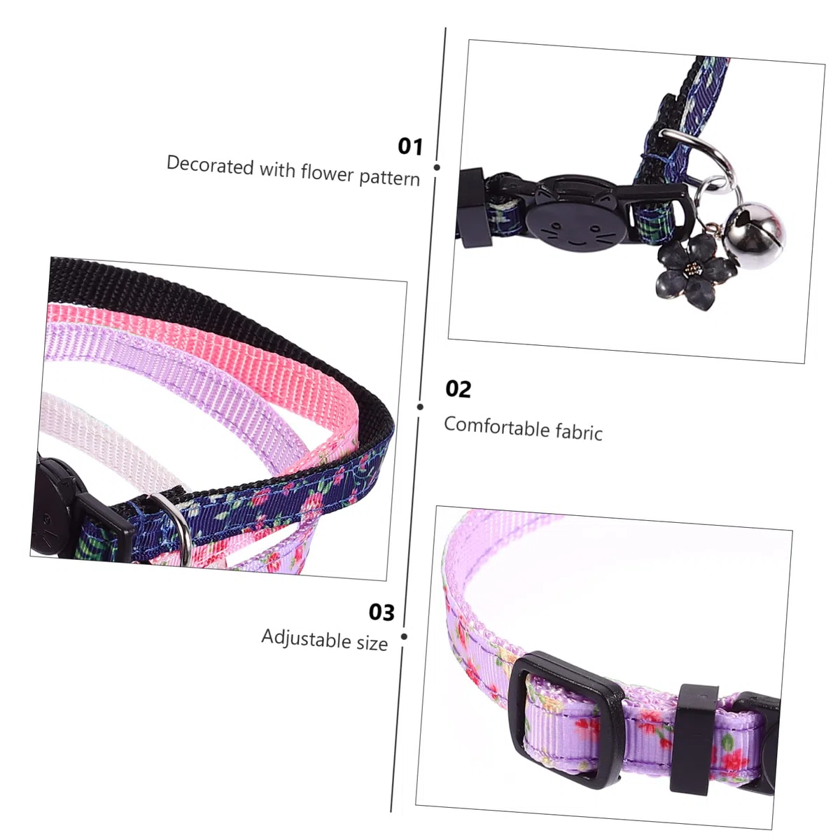 Didiseaon 12piezas Collar para Gatos Flores y Confortable Pack De para Fiesta y Uso Diario