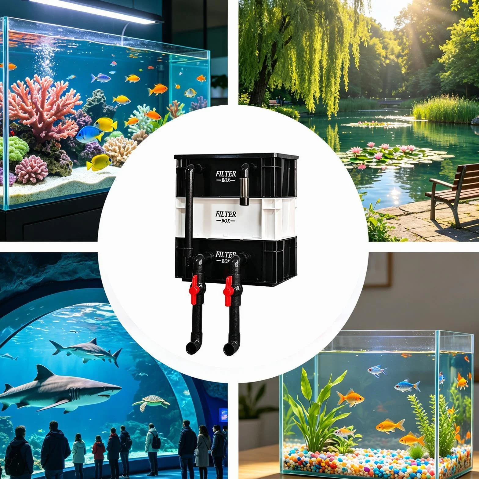 Genérico Filtro para peceras y acuarios Skimmer Cambio Agua | Filtro de Acuario Para Limpieza De Impurezas En Interiores Domésticos Y Hogares Tortugas Acuáticas Peces Betta Y