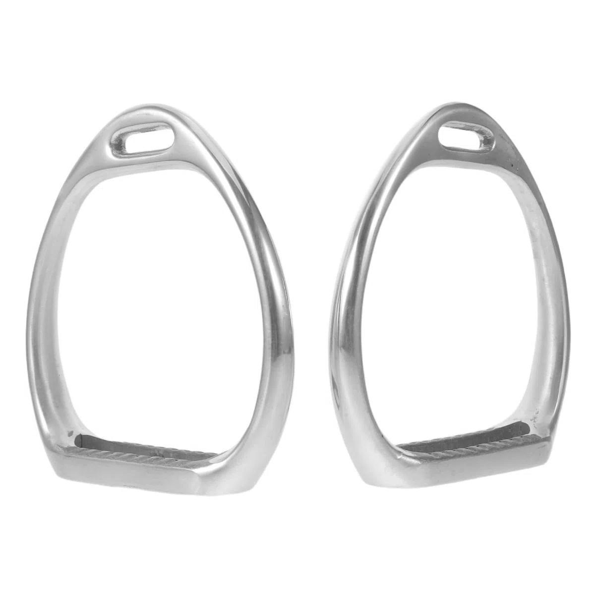 Yardwe Estribos de Caballo de Aleación de Aluminio Plata Antideslizantes, Estribos para Silla de Montar Inglesa y Occidental, para Montar a Diario y Competición