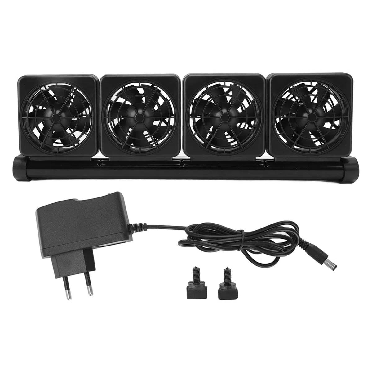 Pssopp Ventilador de Refrigeración para Pecera, Enfriador de Acuario Ajustable de 2 Velocidades con Soporte de 45 Grados, para Agua Dulce Salada hasta 4 ℃ de Caída
