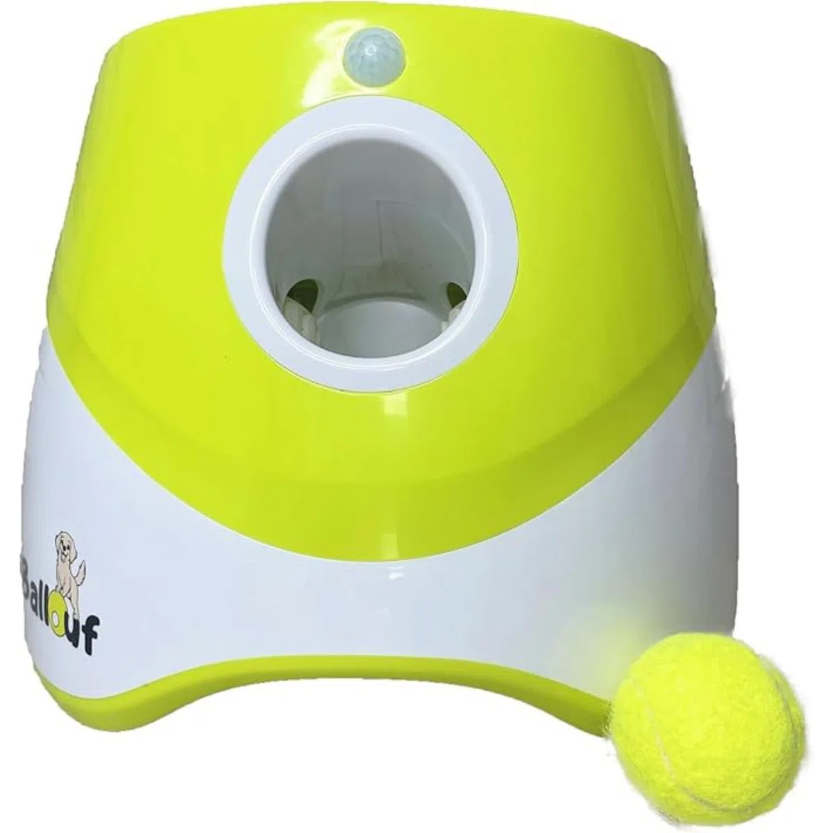 Climsom Lanzador Automático de Pelotas para Perros Ballouf Juguete Interactivo con 6 Pelotas - Batería Recargable 5h - 3 Distancias Ajustables - Idea