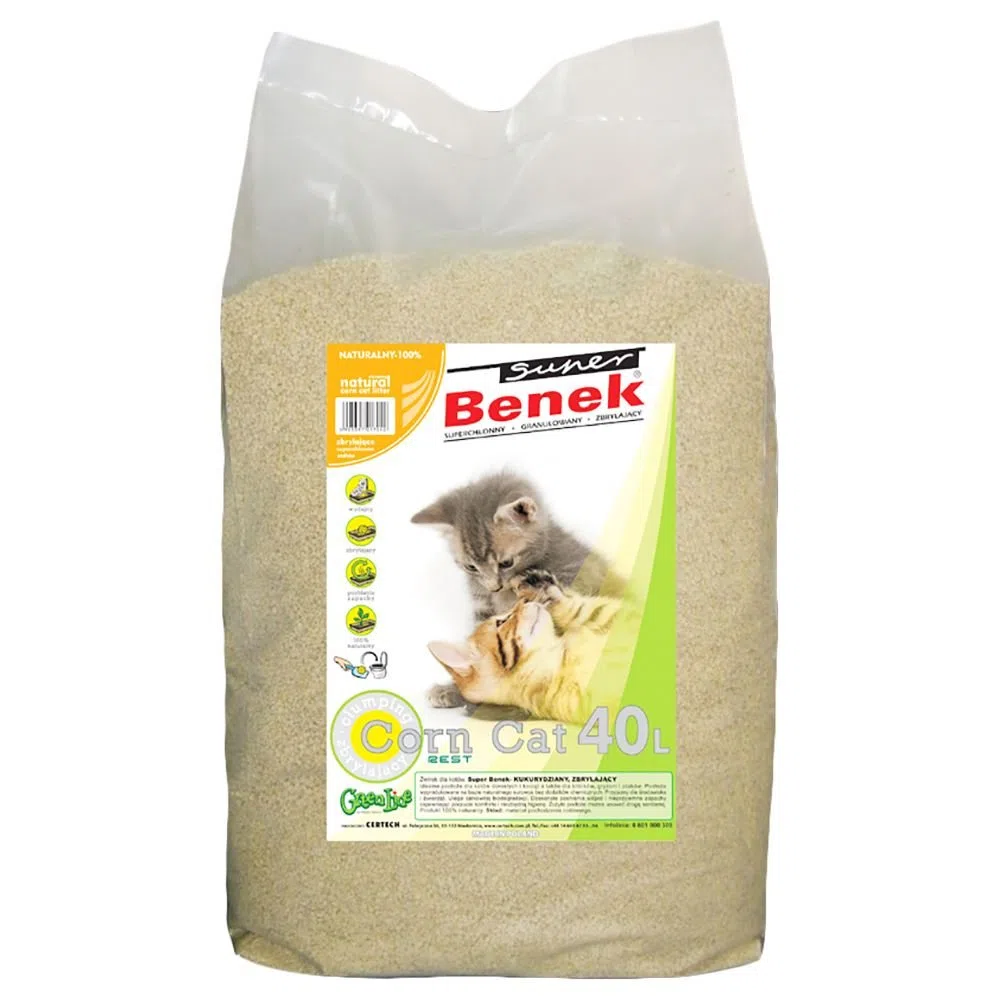 Super Benek - Camada natural para gatos de maíz 40 L