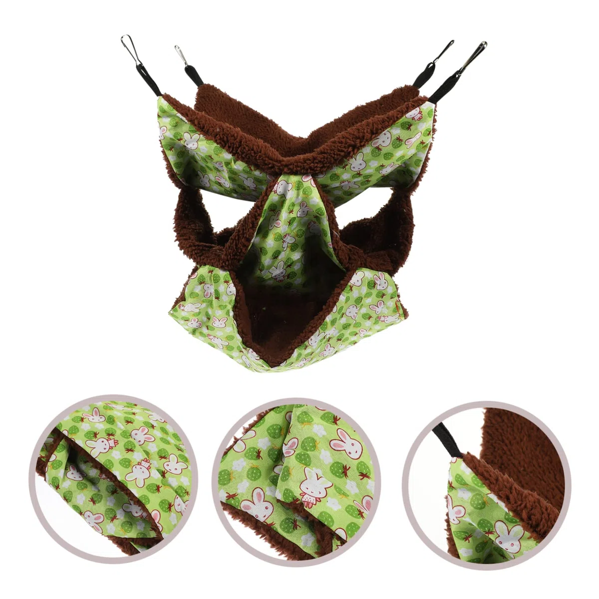 BESPORTBLE 4 Piezas Hamaca cálida para hámster Adorable Hamaca Chinchilla Peluche Hamacas para roedores Cama Colgante Animal pequeño Delicada Cama de hámster Invierno Conejillo de Indias