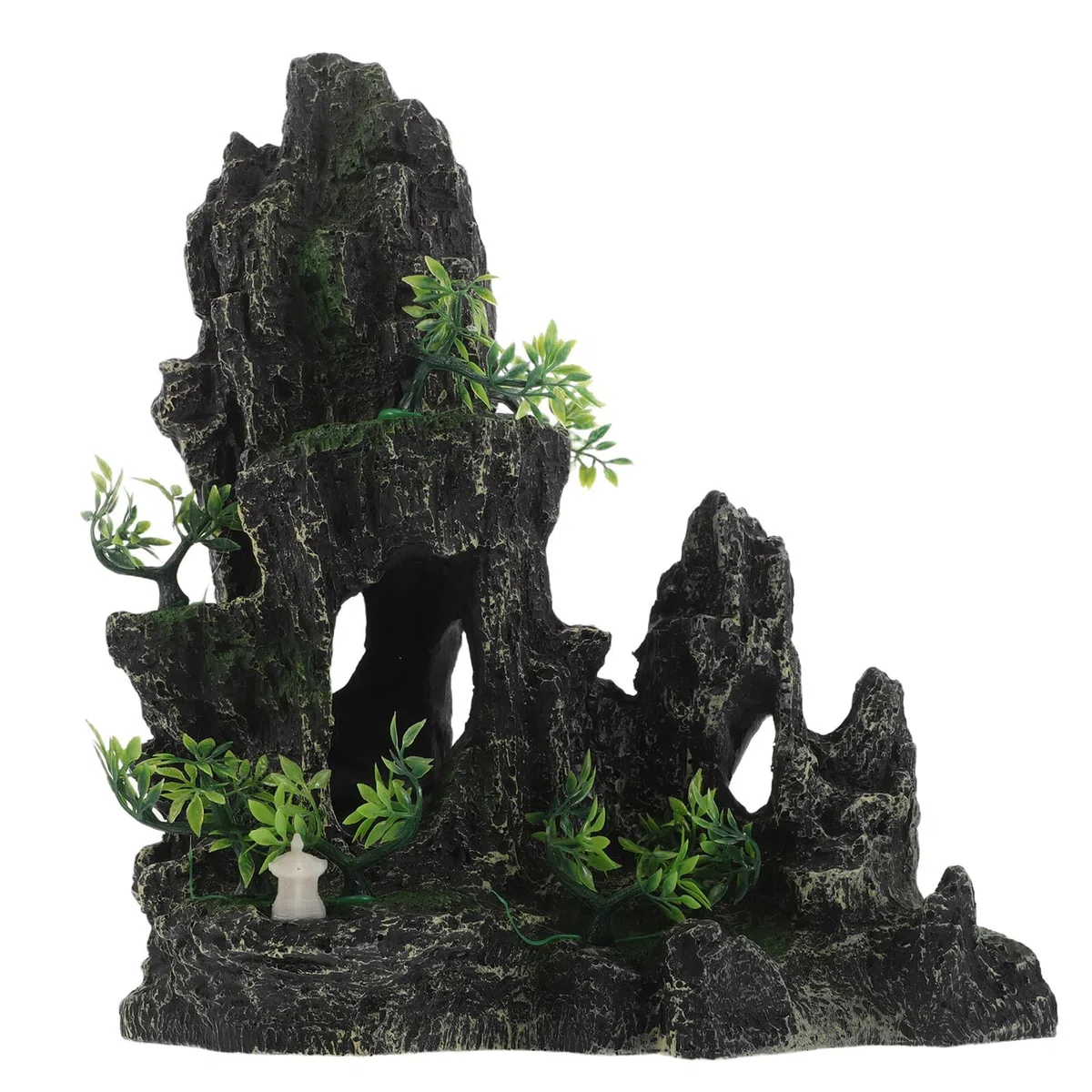 DOITOOL Decoración Pecera Piedra Artificial Resina Cueva Escondite para Peces y Camarones Refugio Seguro para Acuarios Pequeños y Grandes Equilibrado