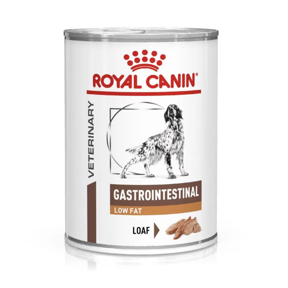 Royal Canin Veterinary Gastrointestinal Low Fat Mousse | 12 x 420 g | Pienso Completo para Perros Adultos | para el Apoyo digestivo y la obesidad.