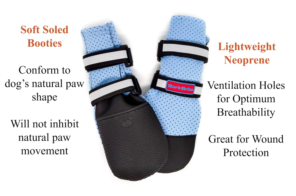 Bark Brite - Botas Protectoras de Neopreno para Perro diseñadas para Comodidad y transpirabilidad en 5 tamaños