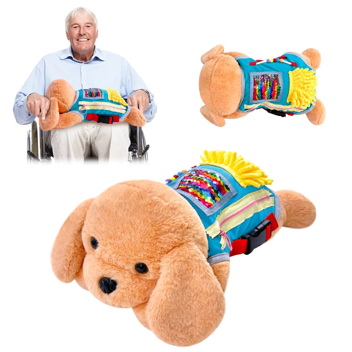 Manta antiestrés para demencia, manta de perro para personas mayores, manta sensorial para perros mayores con Alzheimer, productos de demencia para ancianos, manta sensorial para ansiedad