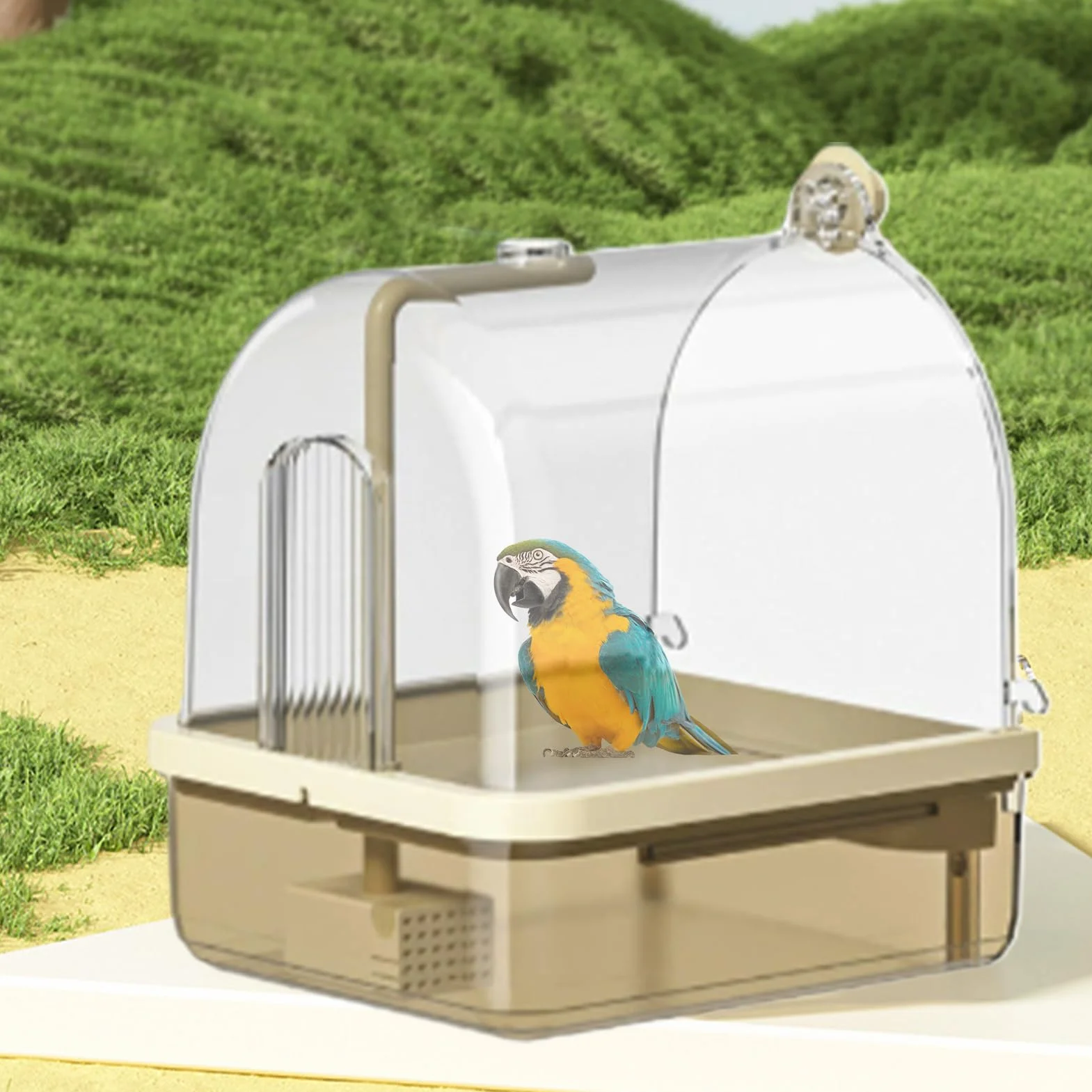 Bañera Para Pájaros Que Se Coloca En Jaulas Ducha Automática Periquitos 2