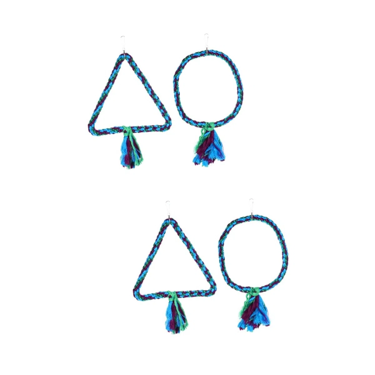 FOMIYES 4piezas Juguetes para Pájaros Columpio De Algodón para Periquitos y Juguetes Colgantes para Masticar y Jaulas