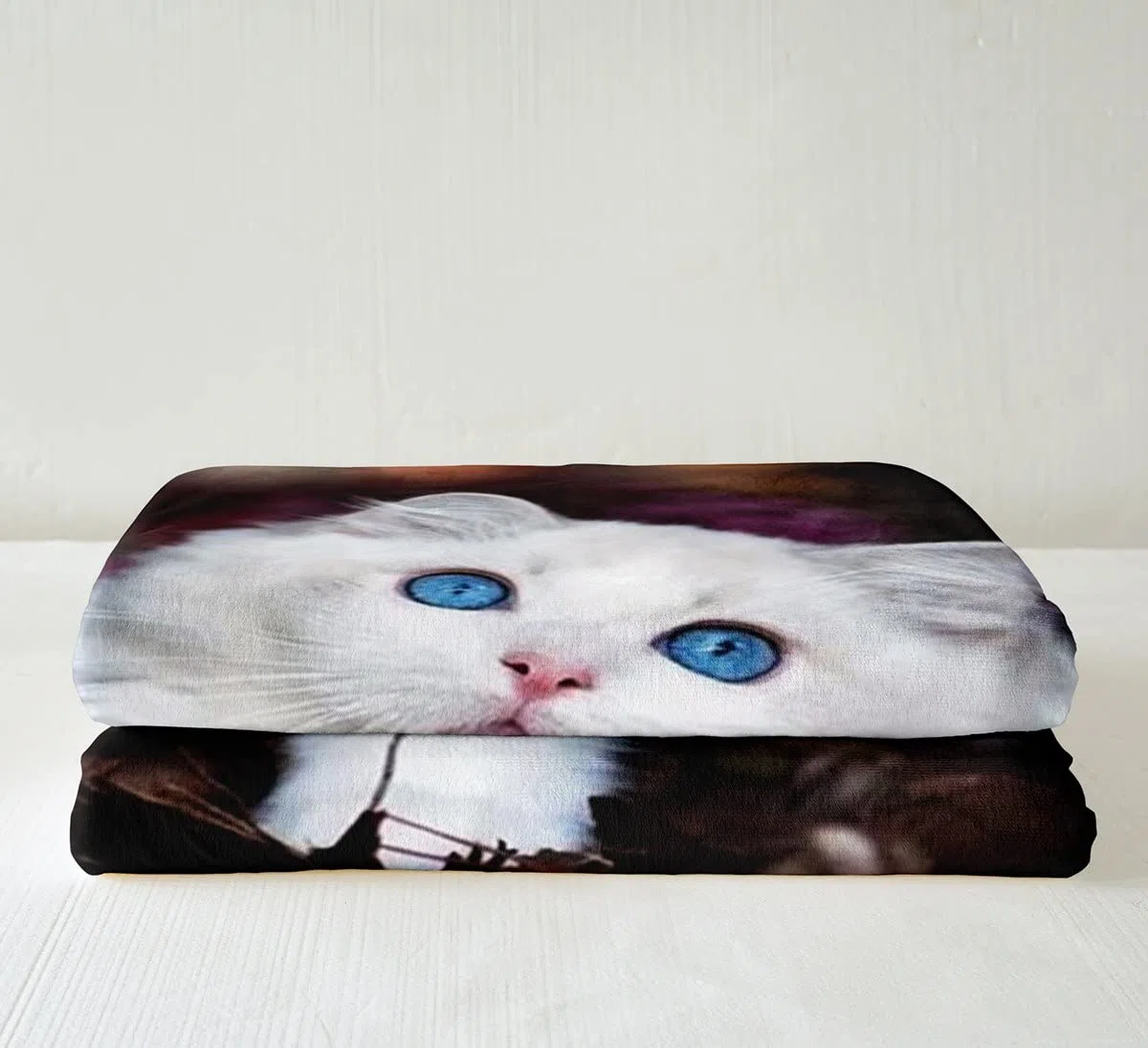 Manta de Forro Polar para Gatos, Bonita Manta de Felpa de Animales para Cama, sofá, Manta Sherpa Kawaii, Manta Transpirable para Mascotas, Gatos, Regalo para Amantes de los Gatos, Reina, 90 x 90 pulg