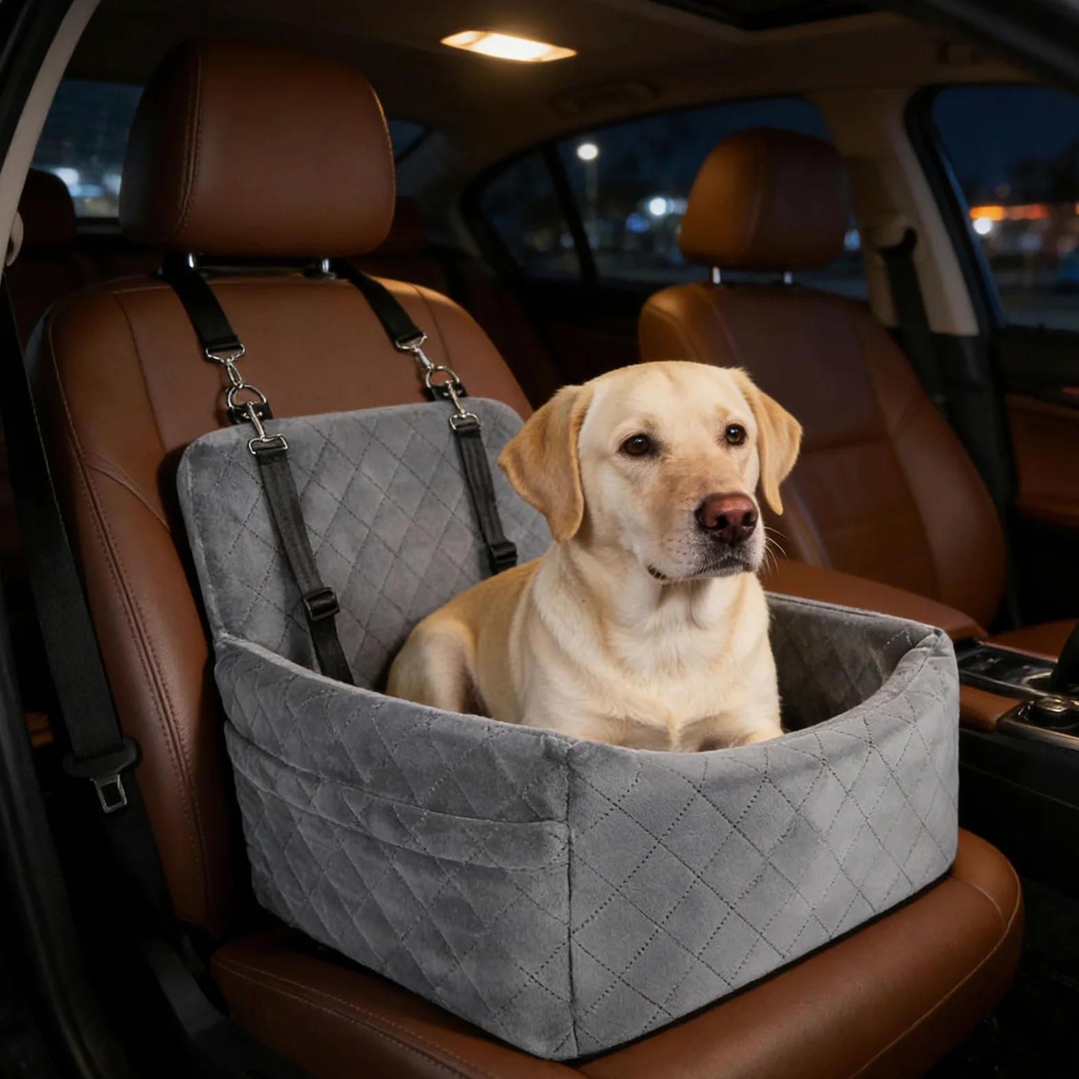 Perro extremadamente suave con amortiguación de espuma de memoria para liberación rápida, resaltado de seguridad, cinturones modificables en automóviles, perro extremadamente suave con amortiguación