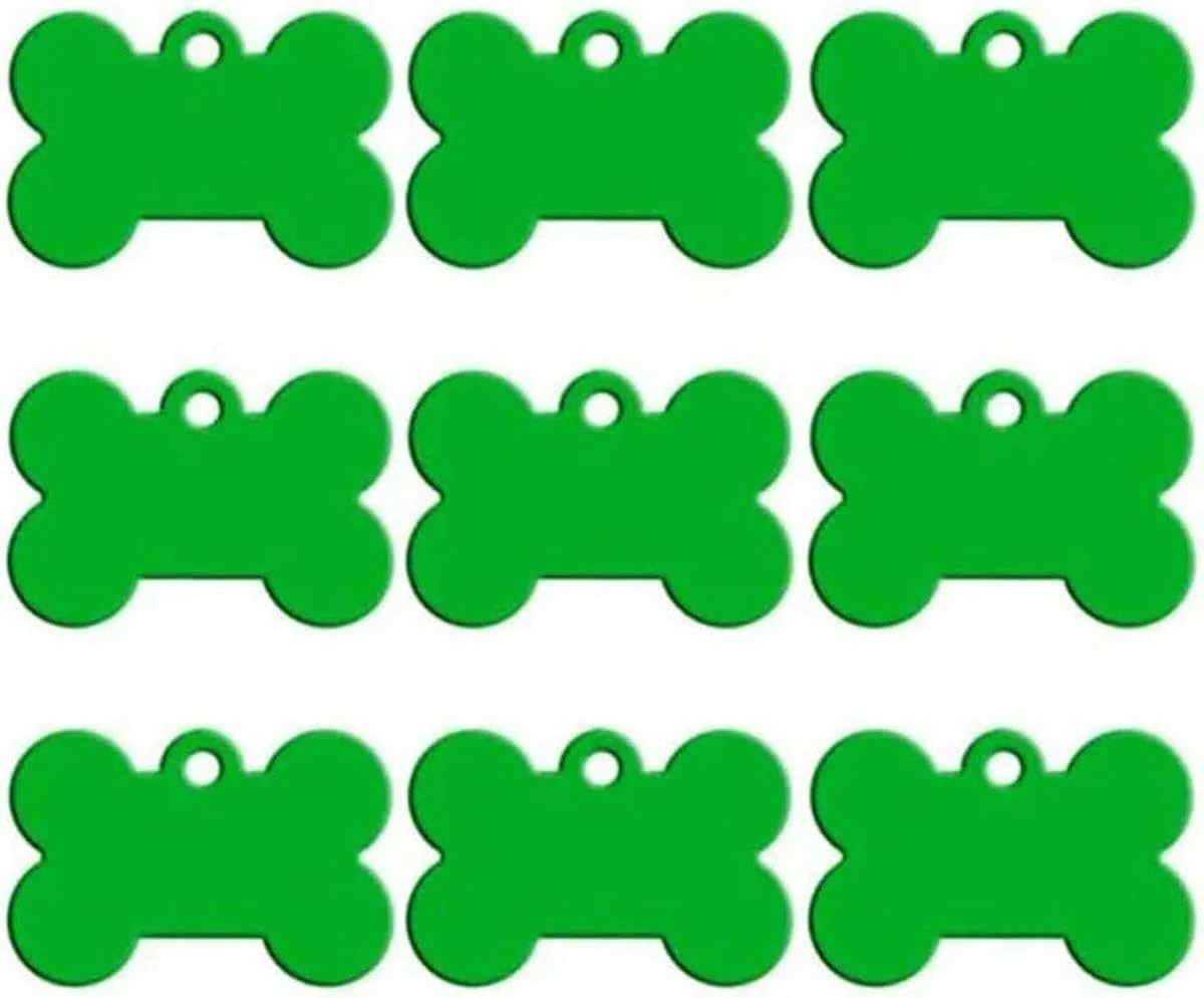 100 piezas de etiquetas de aluminio en albo para mascotas, etiquetas de identificación para perros y gatos, etiquetas de identificación para perros y gatos, etiquetas con nombre y número para mascota