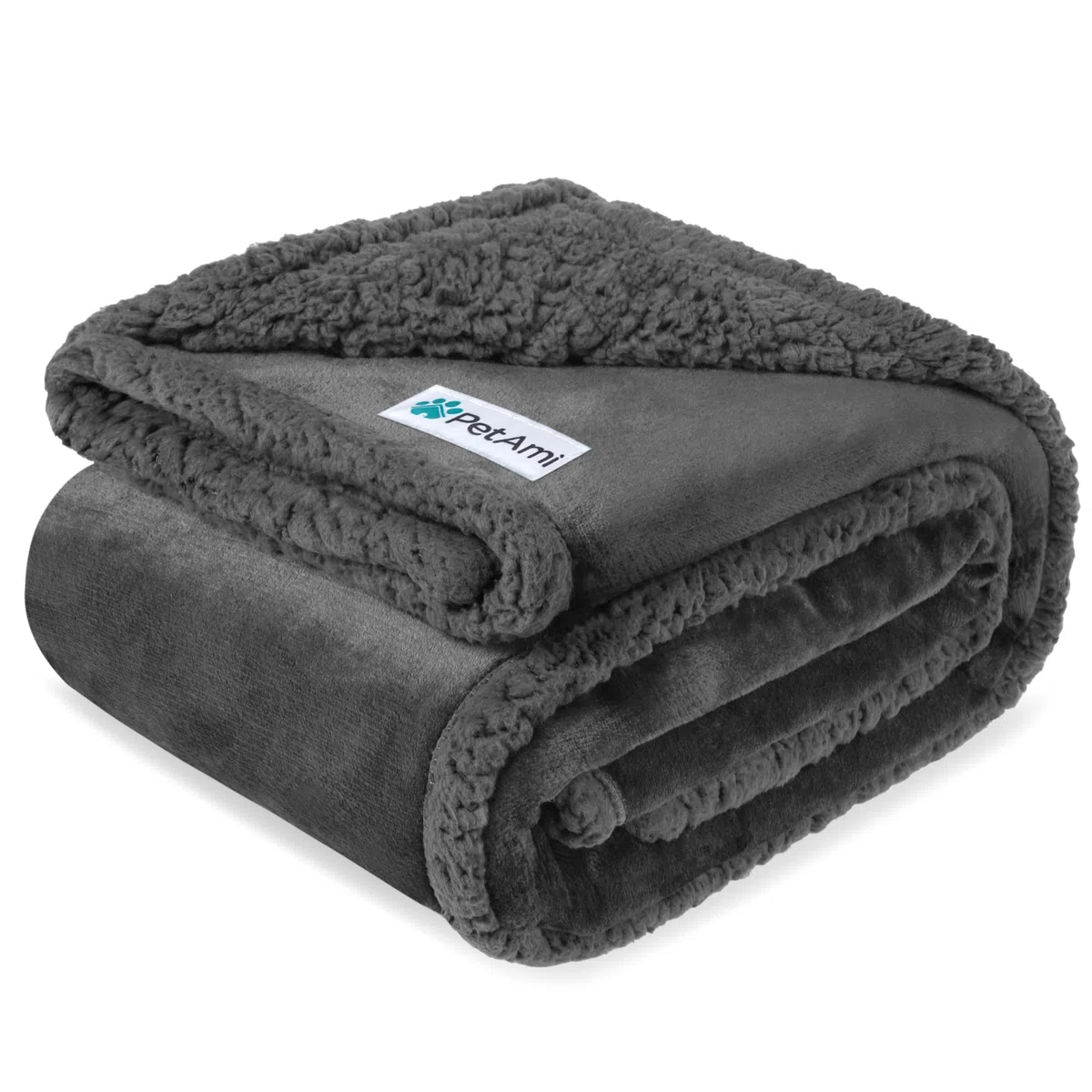 PetAmi Manta Impermeable para Perro, Manta para Mascotas, protección para sofá, Manta de Forro Polar Sherpa a Prueba de Fugas para Jaula, Perrera, sofá, Protector de Muebles, Reversible, Suave, 80 x