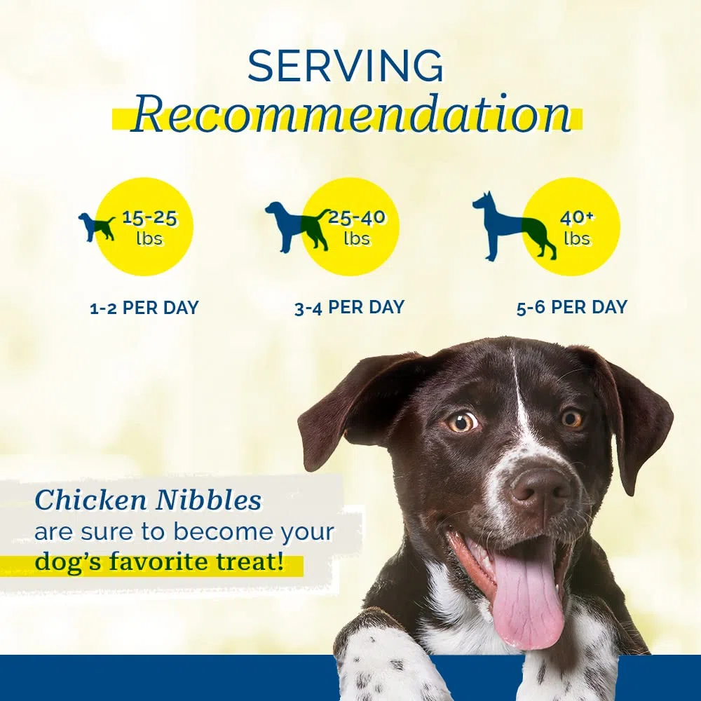 Pet Center Inc. (PCI) Chicken Nibble Dog Treats, 1,0 kg. - Mordeduras de pechuga de pollo crudas deshidratadas 100% reales para cachorros y perros pequeños, medianos y grandes
