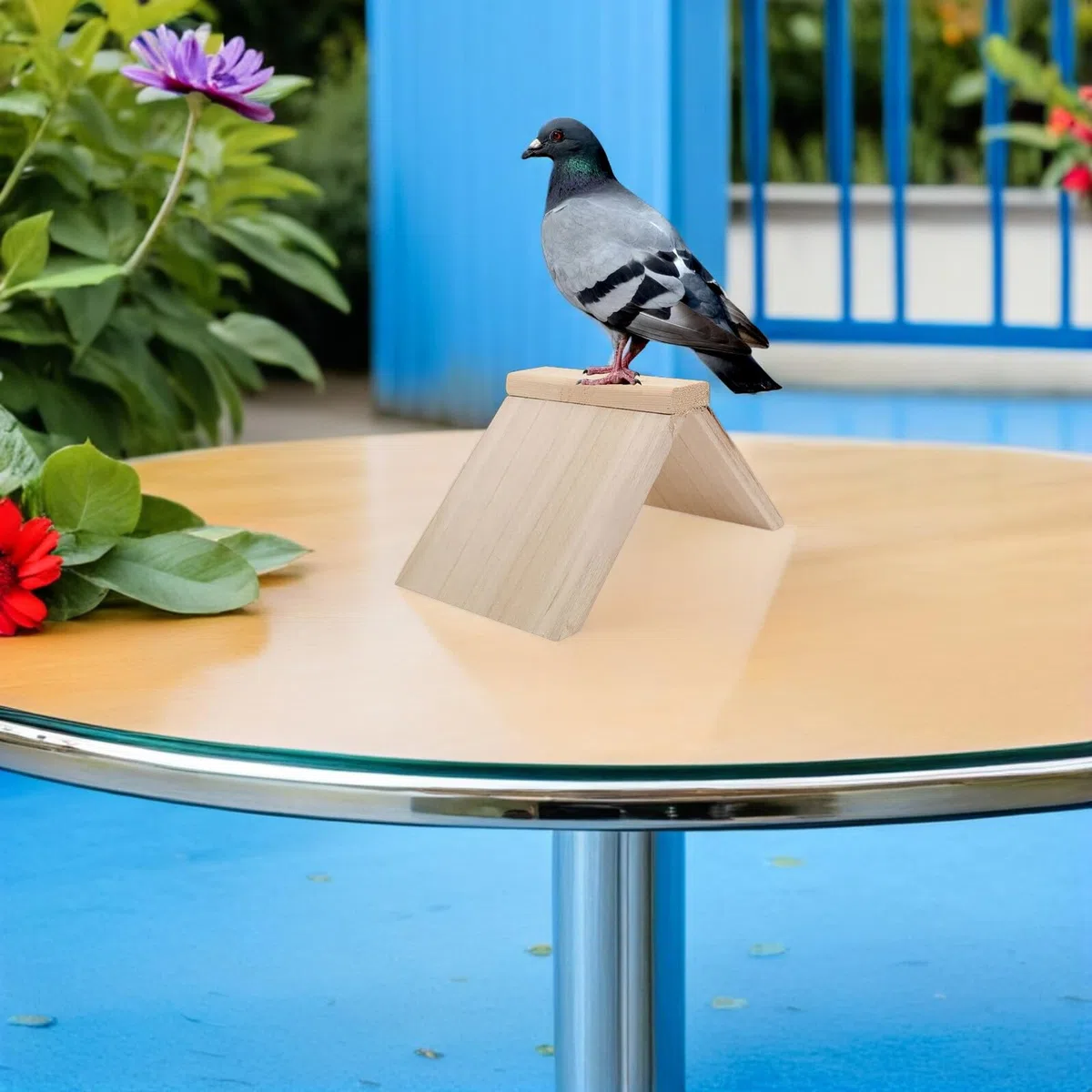 SUPVOX 6 Soportes para Palomas de Madera Maciza, Perchas para Pájaros Pequeñas, Plataforma Estable para Palomar, Accesorio para Jaulas, Soporte Higiénico para Aves, Uso Interior