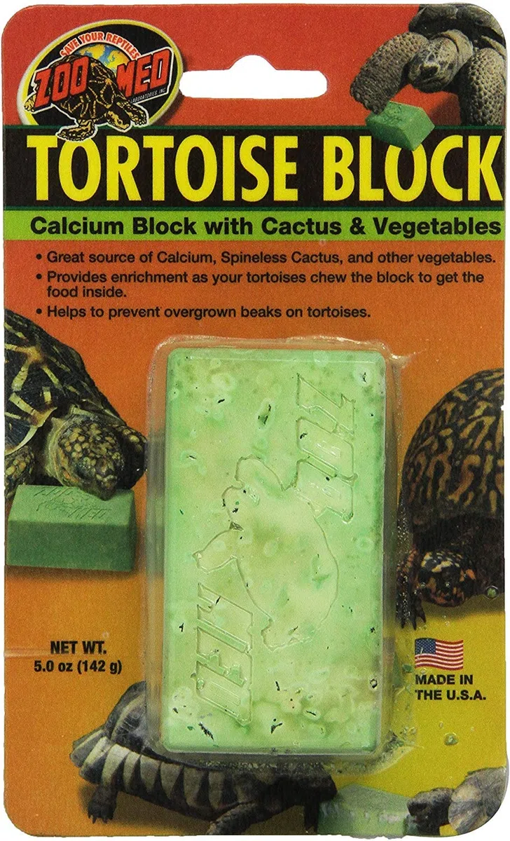 Zoo Med Banquet Tortoise Block Food and Calcium Supplement 5 Ounces - 6 Pack