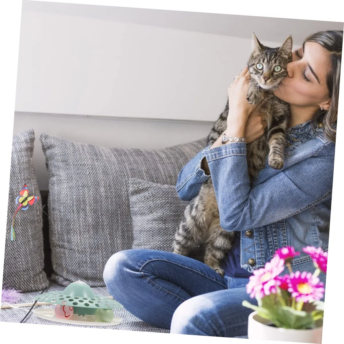 1 Juego De Juguetes para Gatos Juguete Giratorio Decoración del Hogar Juguete De Simulación Varita para Gato Juguete Giratorio Juguetes para Mascotas Juguetes Animatrónicos