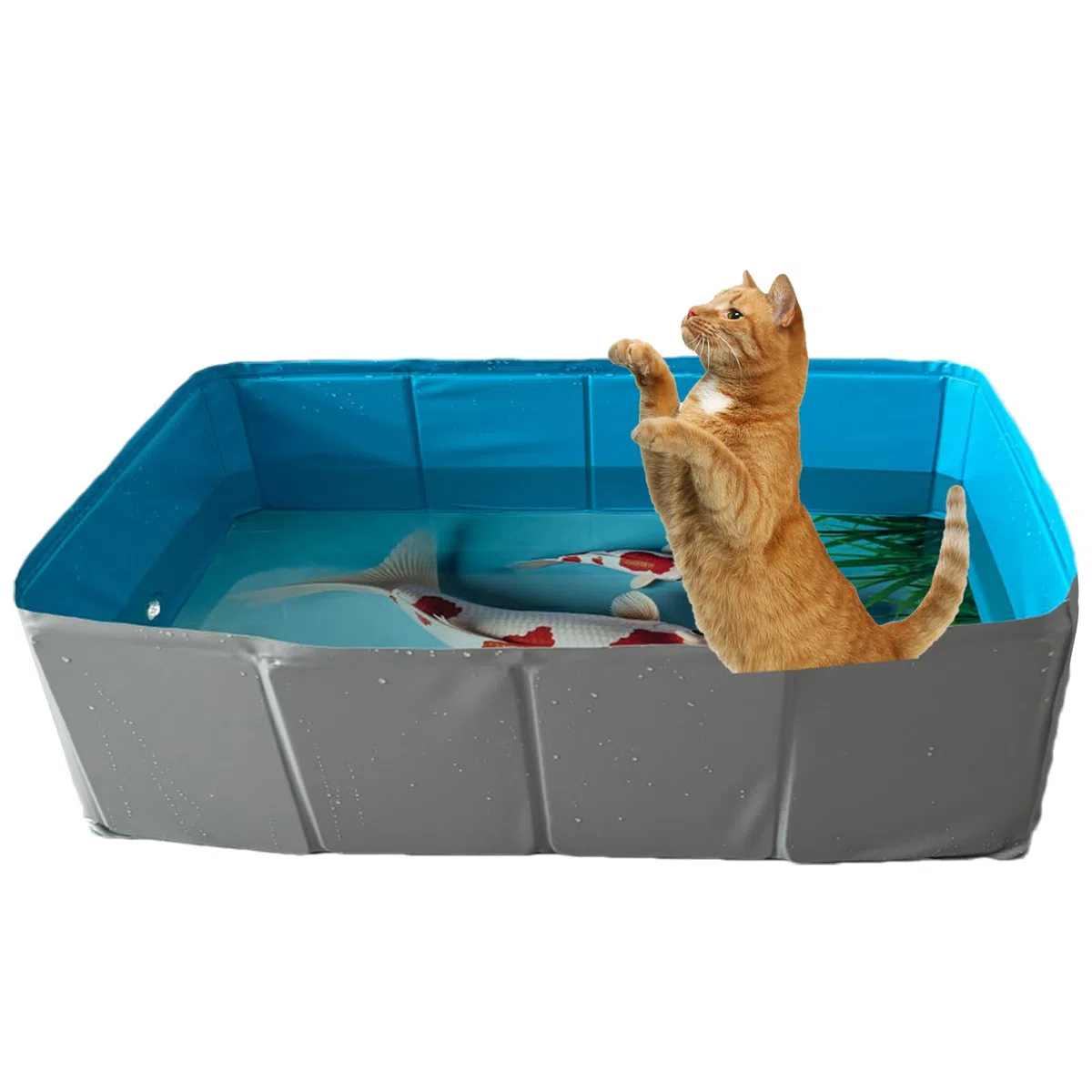 Piscina de mascotas plegable - bañera para perros, vadeando de PVC | Material antideslizante portátil con estructura fuerte y diseño plegable de fácil almacenamiento, bañera divertida
