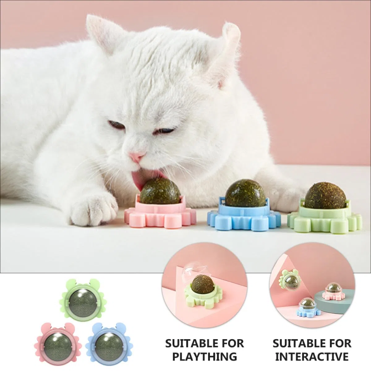 DOITOOL 9piezas Juguete Interactivo para Gatos De De Catnip para Limpiar Dientes y para Mantener El Interés Salud De Tu Mascota
