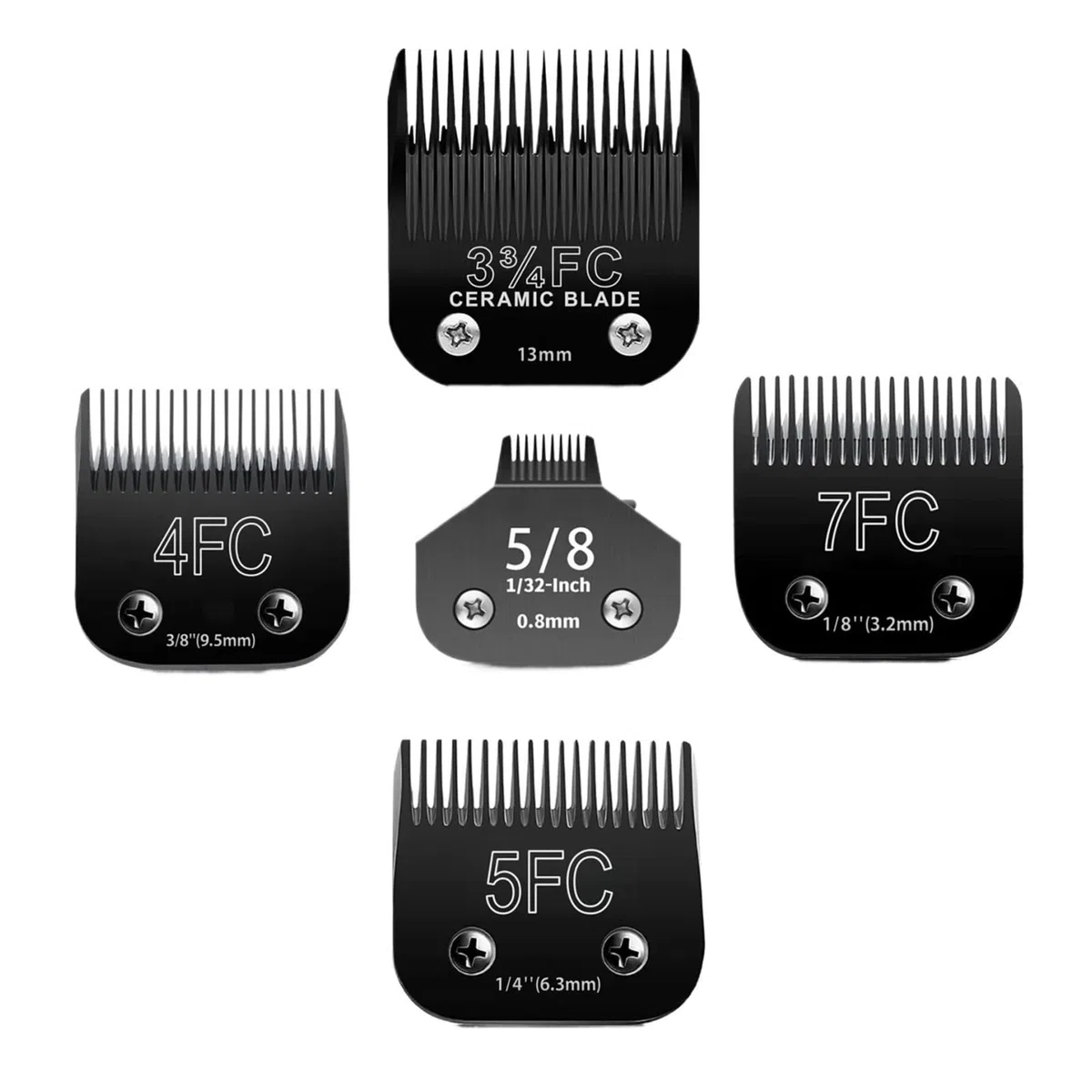 Compatible Con Andis, Compatible Con Oster A5, Compatible Con Wahl, Cuchilla De Peluquería for Perros Serie Km-10, | Black-3FC-13mm