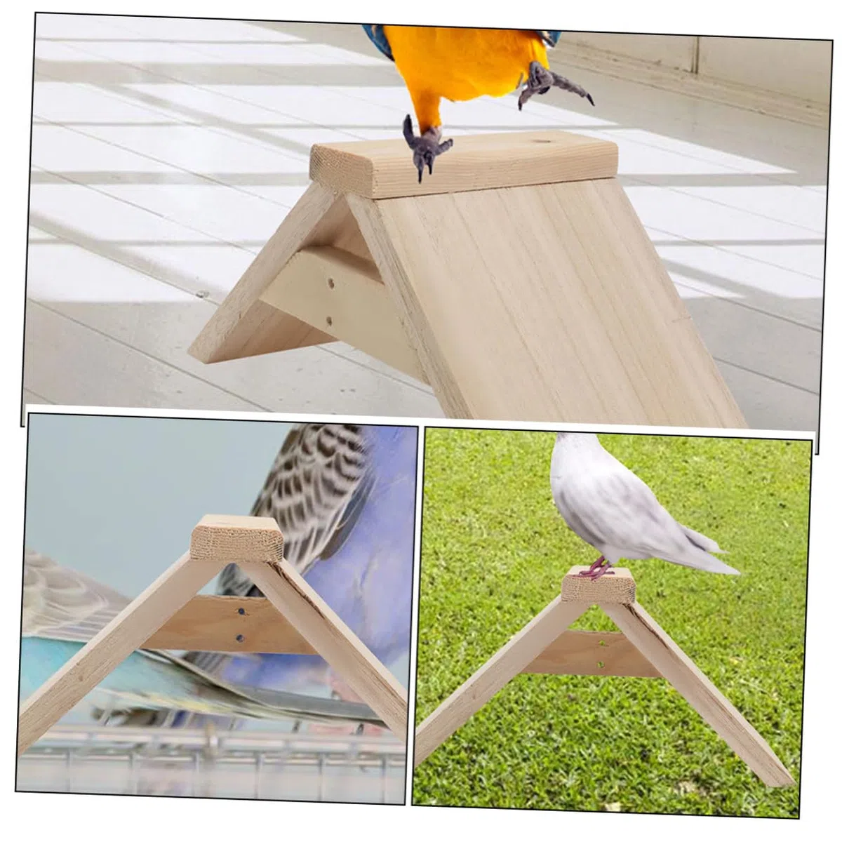 5 Piezas Perchas de Madera Natural para y Aves de Soporte Resistente y Pulido para Jaulas Suministros para y Aves Pequeñas