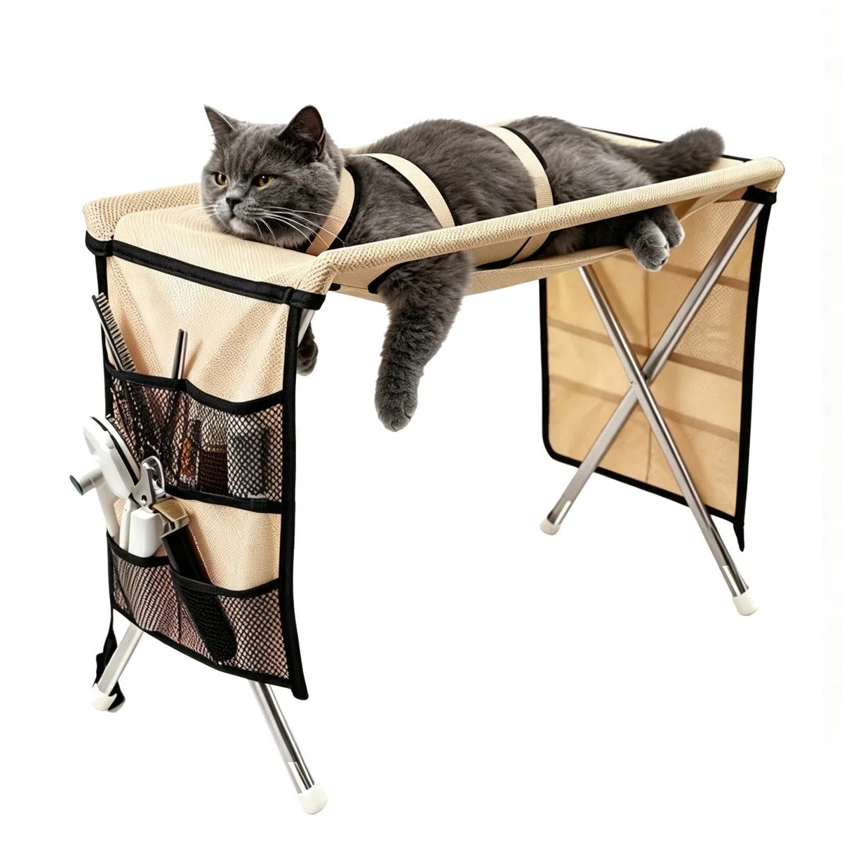 Mesa de Peluquería para Gatos Mesa de Soporte Desmontable pequeña y