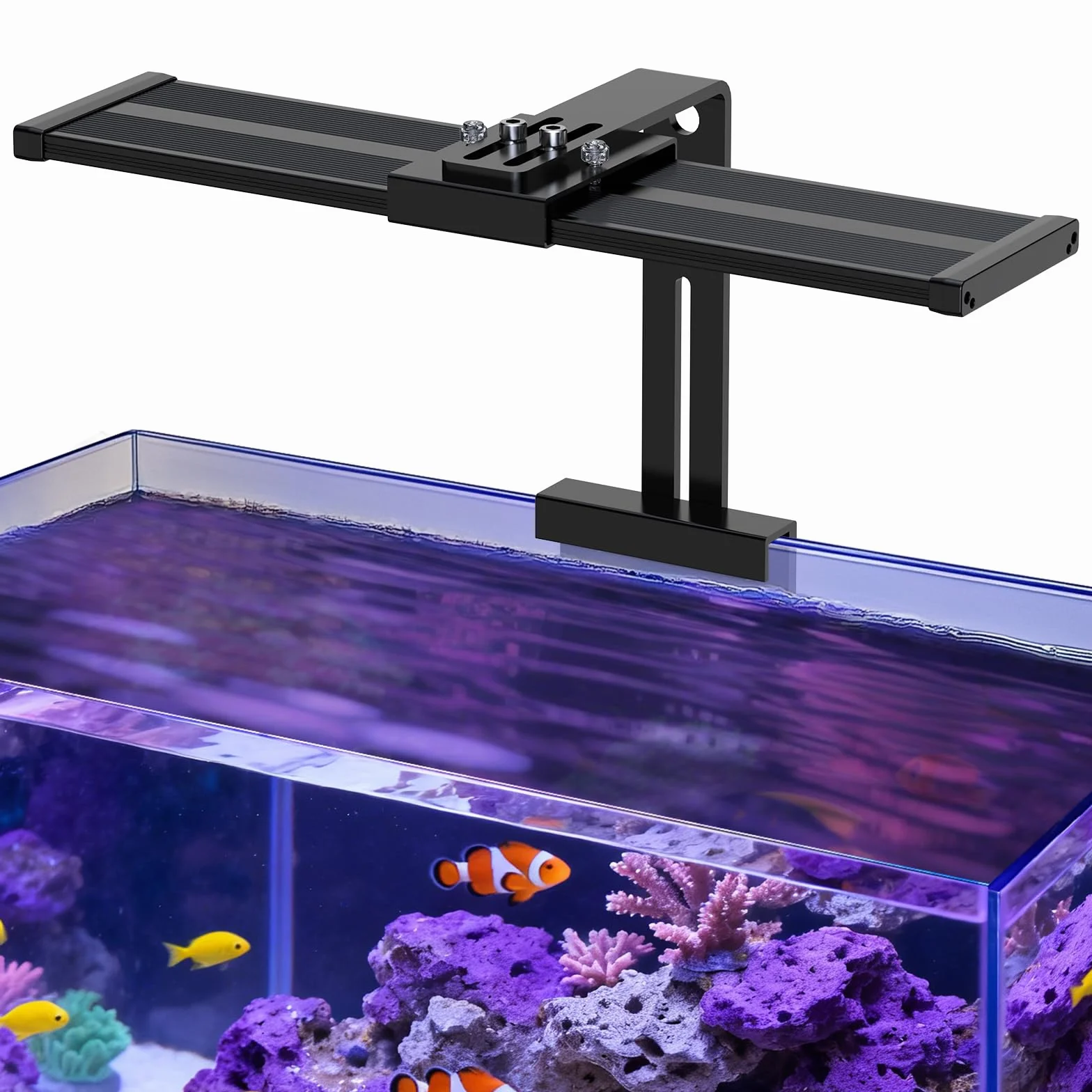 hygger Luces para acuarios Marino Coral Iluminación Modo 24/7, 19W Luz Led Iluminación Acuario de Peces de Brillo con Controlador para 30-50 cm Marine Tank
