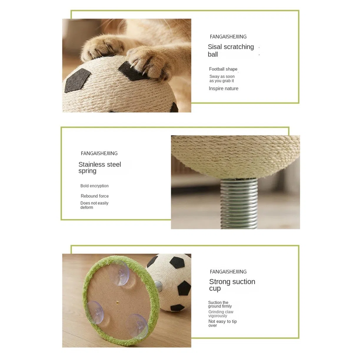 Pelota Rascador para Gatos Juguete de Fútbol Rascador para Mascotas | Pelota Antiaburrimiento Para Gatitos para Alivio del Estrés y Diversión en Interior y Exterior Ejercicio y Entrenamiento