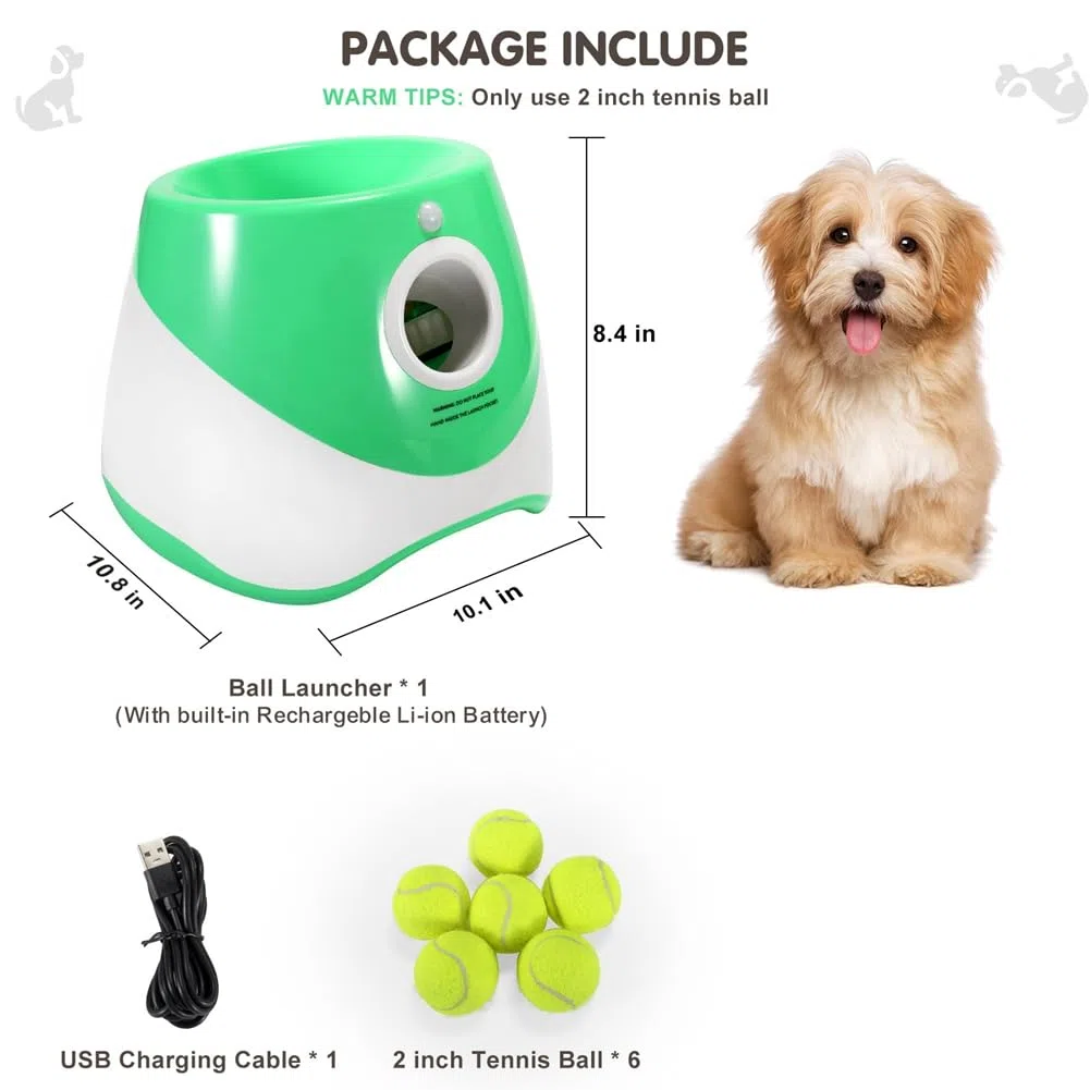Lanzador de Pelotas de Tenis para Perros, Juguetes Automáticos para Perros, Máquina Interactiva Divertida y Automática, Catapulta Interactiva Divertida B