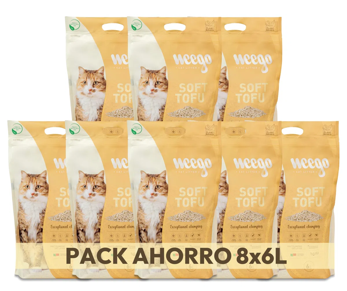 Weego Cat Litter Soft Tofu 6L (8 Unit Pack Ahorro)