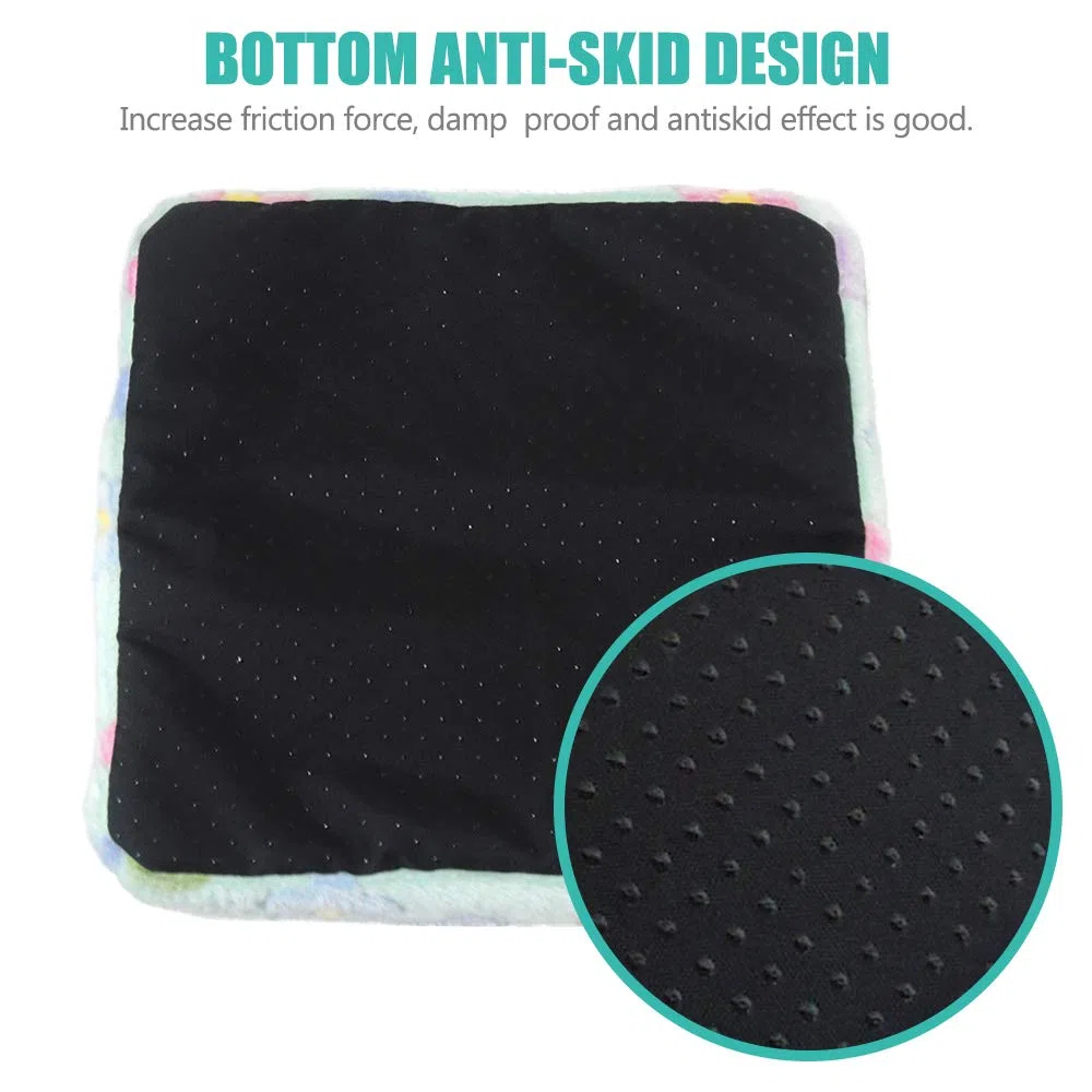 HOMEYA Cama para mascotas pequeñas, nido de hábitat para conejillo de indias, hámster, erizo, rata, chinchilla, escondite, saco de dormir, accesorios de jaula con alfombrilla extraíble lavable (azul)