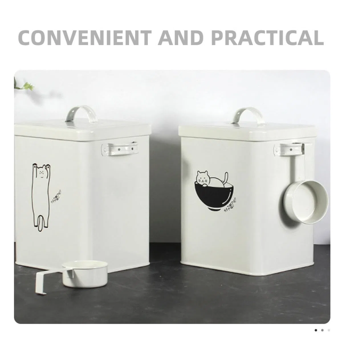 TEHAUX Contenedor Sellado para Alimentos de Mascotas 10l Cubo Metálico Resistente Humedad Almacenamiento de Pienso para Perros y Gatos Caja Hermética para Comida Seca